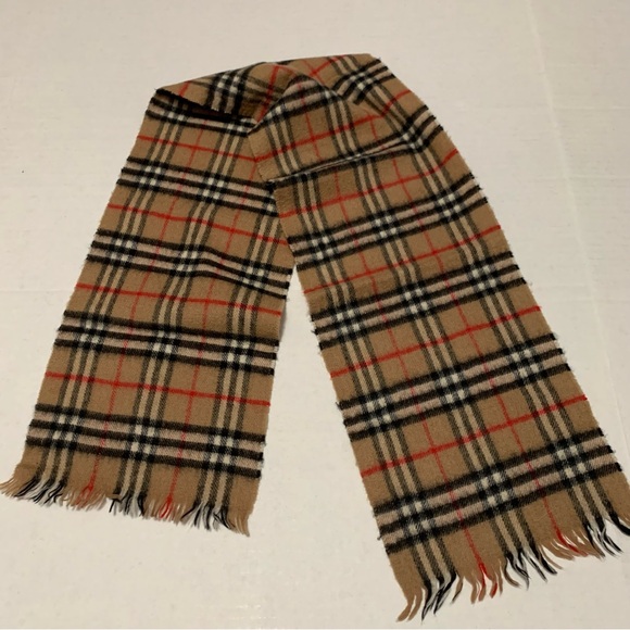 Burberrys Nova Check Plaid Scarf 70% Cashmere 30% Wool - Picture 4 of 7